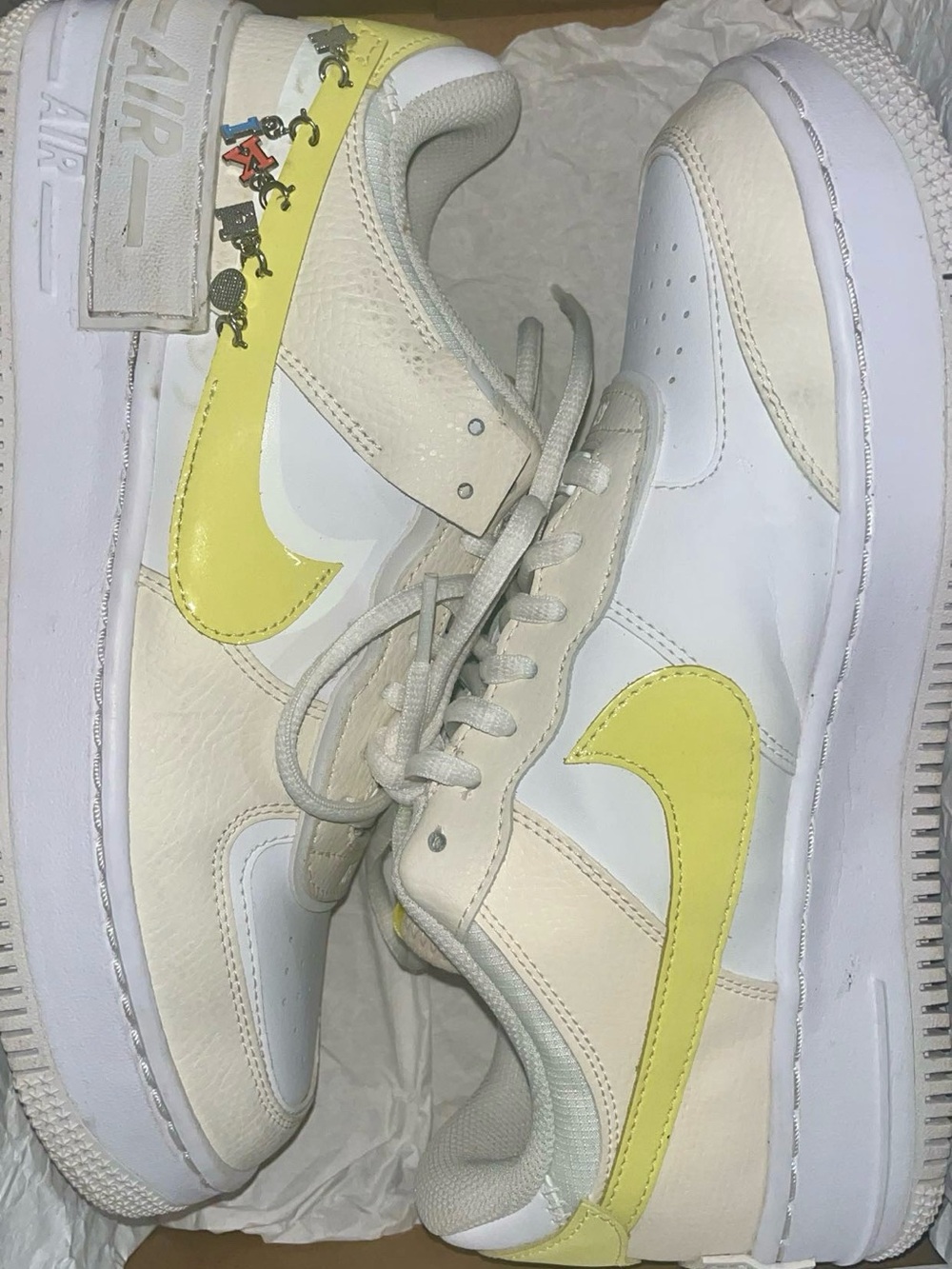 Nike Women’s Low-Top Sneakers in Yellow & White with Cream Accents